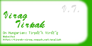 virag tirpak business card